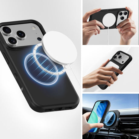 iPhone 17 Pro 4Smarts Silikone Cover - MagSafe Kompatibel - Sort