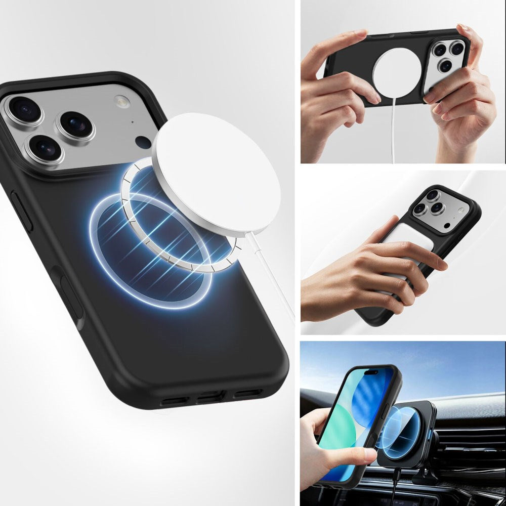 iPhone 17 Pro Max 4Smarts Silikone Cover - MagSafe Kompatibel - Sort