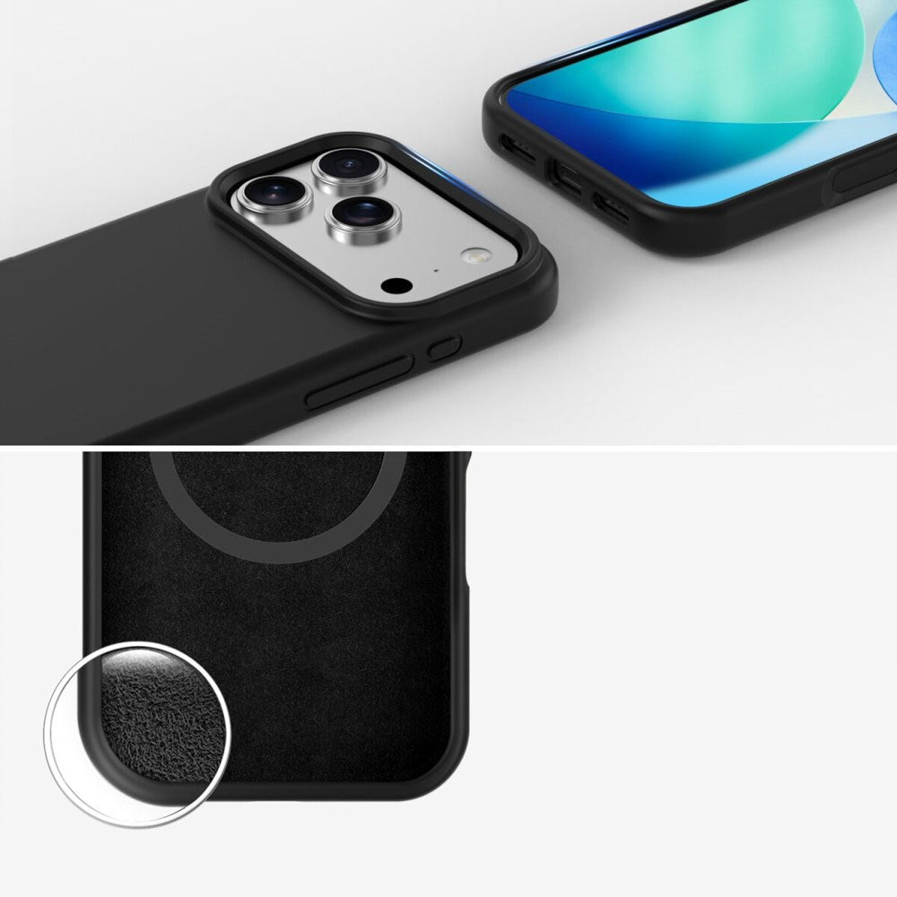 iPhone 17 Pro Max 4Smarts Silikone Cover - MagSafe Kompatibel - Sort