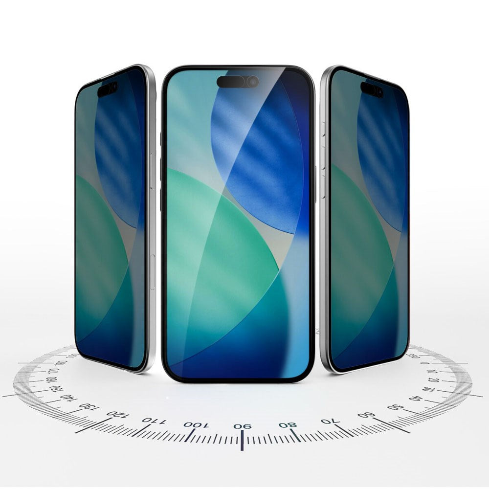 iPhone Air 4Smarts Second Glass Skærmbeskyttelse m. Monteringsramme - Privacy Funktion - Gennemsigtig