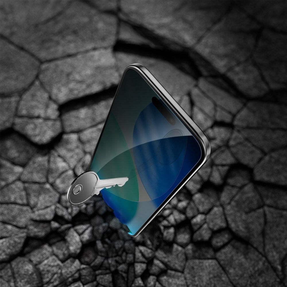 iPhone Air 4Smarts Second Glass Skærmbeskyttelse m. Monteringsramme - Privacy Funktion - Gennemsigtig