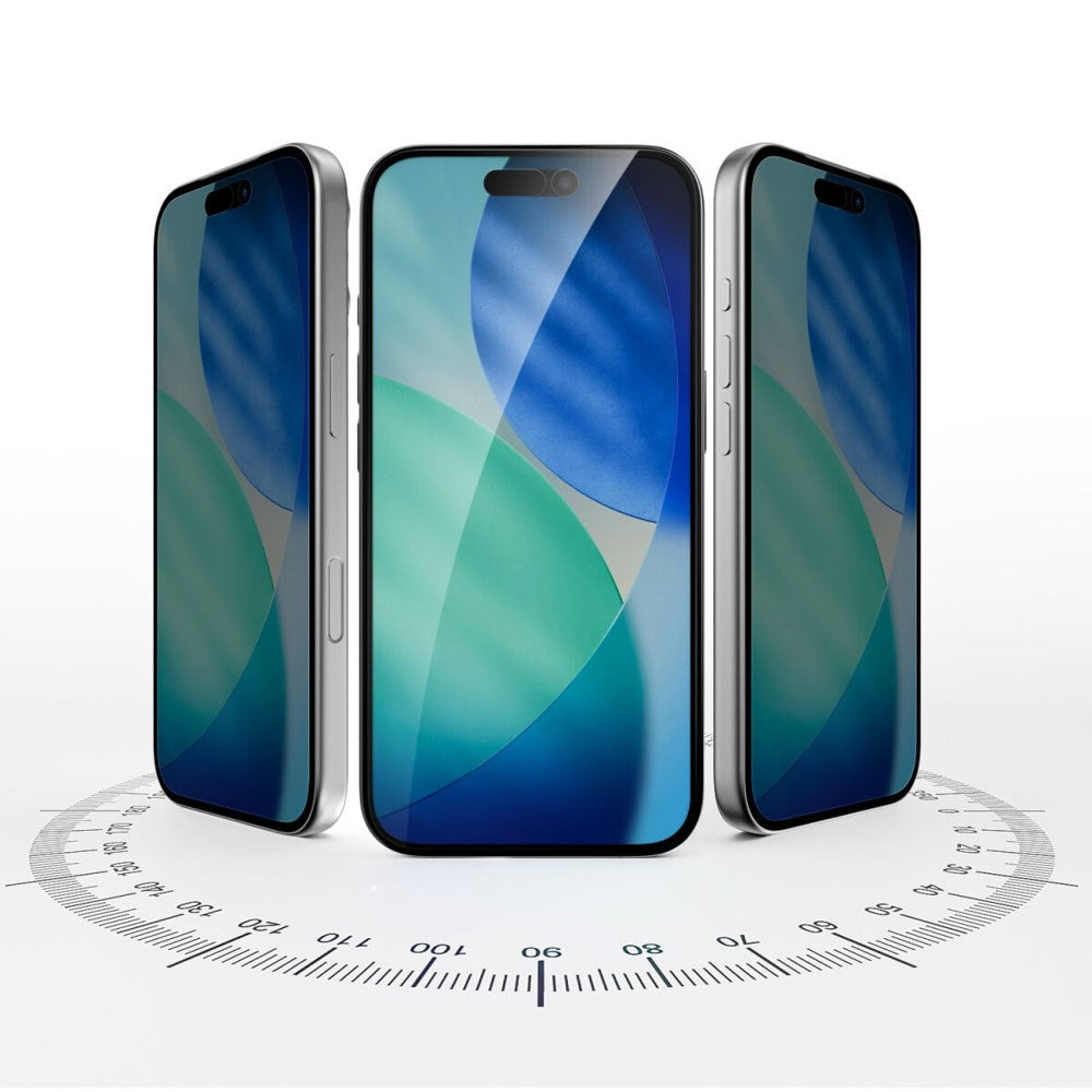 iPhone 17 Pro 4Smarts Second Glass Skærmbeskyttelse m. Monteringsramme - Privacy Funktion - Gennemsigtig