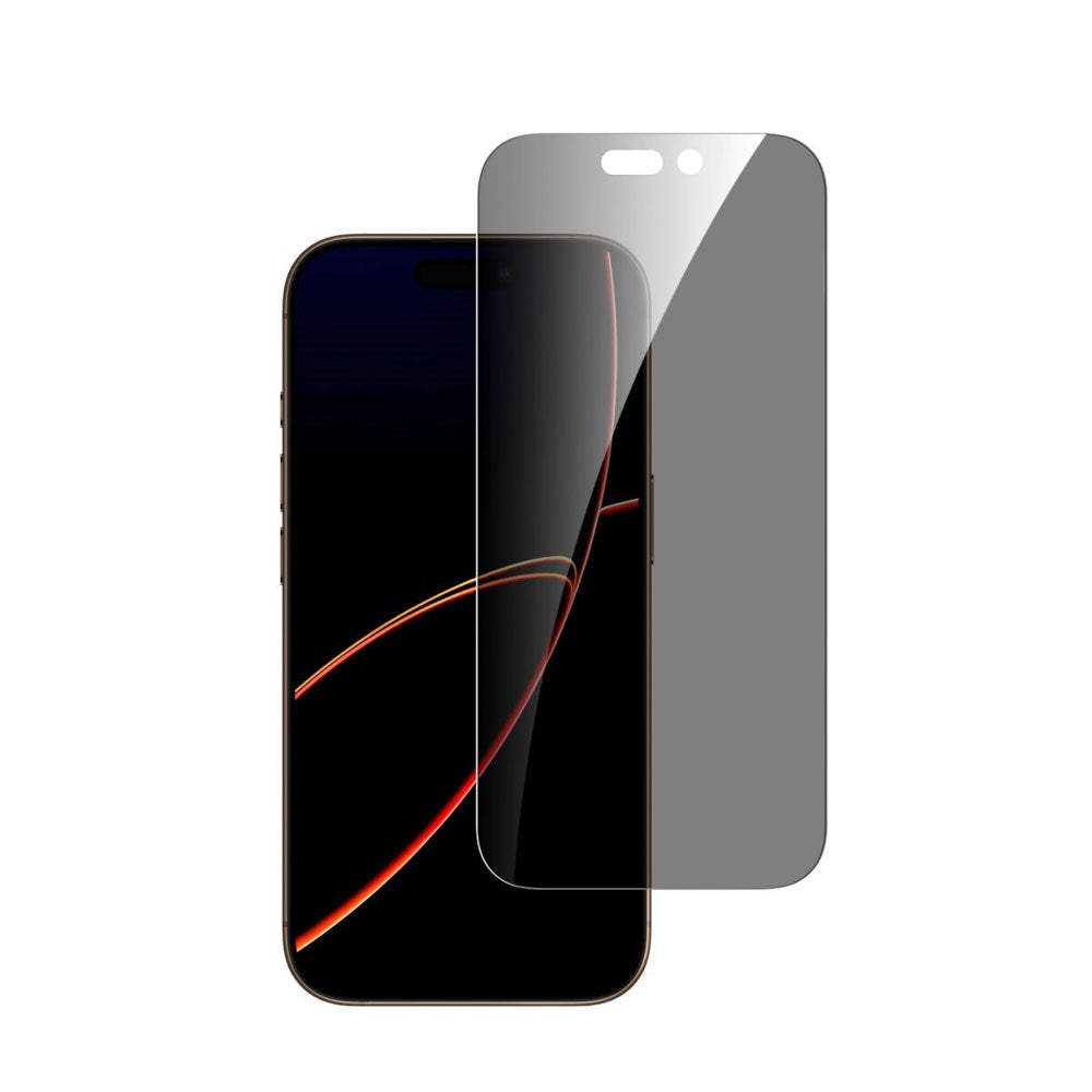 iPhone 17 Pro 4Smarts Second Glass Skærmbeskyttelse m. Monteringsramme - Privacy Funktion - Gennemsigtig