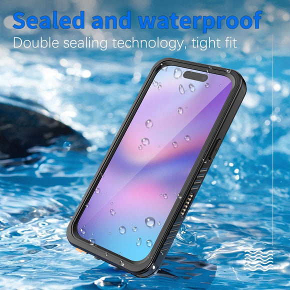 iPhone 17 4Smarts Vandtæt 360 Cover - MagSafe Kompatibel - Gennemsigtig / Sort