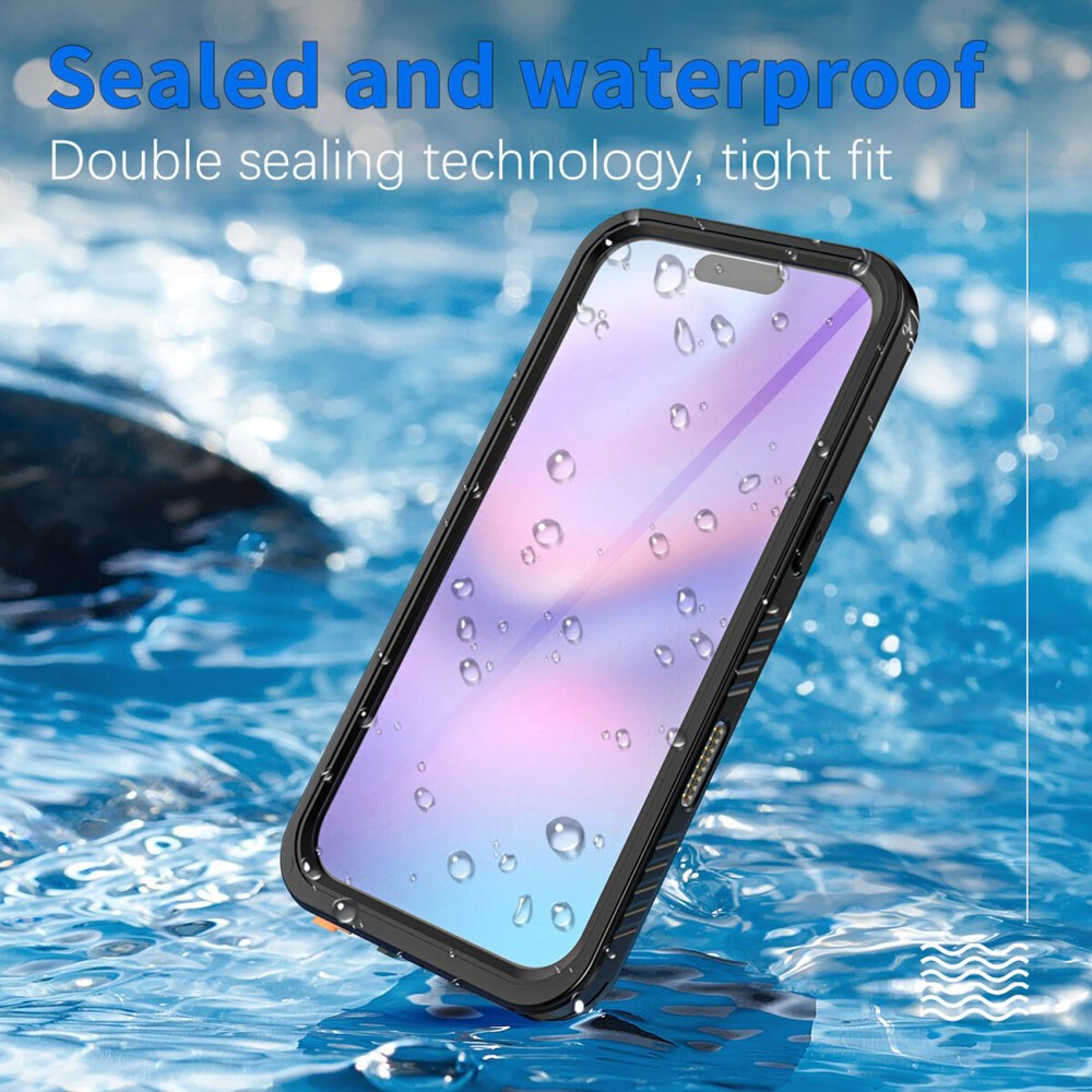 iPhone Air 4Smarts Vandtæt 360 Cover - MagSafe Kompatibel - Gennemsigtig / Sort