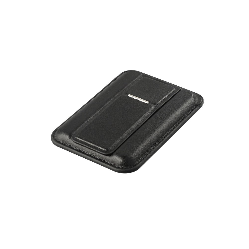 4smarts Magnetisk Kortholder m. Ståfunktion - MagSafe Kompatibel - Sort