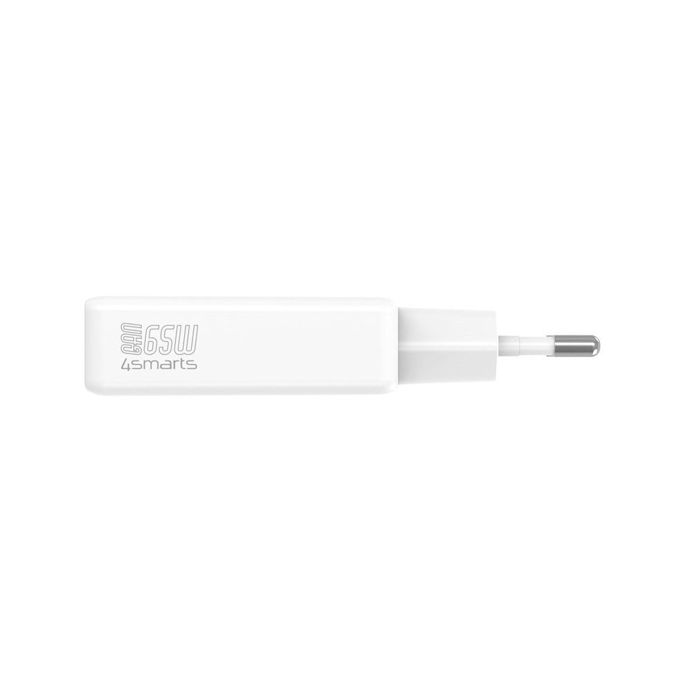 4smarts PDPlug Slim 65W Vægoplader m. 2 x USB-C - Hvid