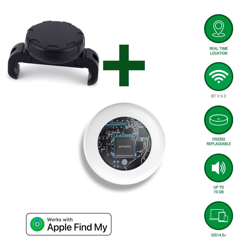 4smarts SkyTag GPS Tracker m. Sadelklemme - Hvid