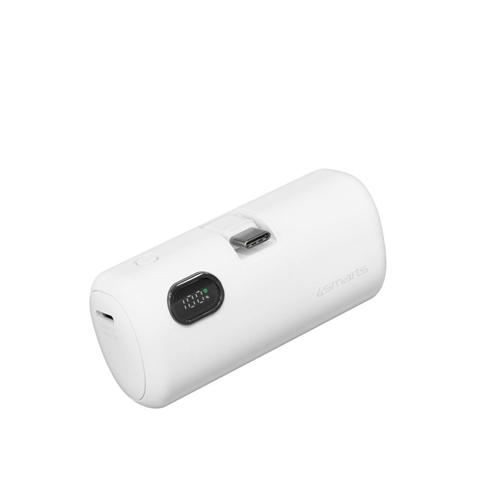 4smarts PicoFold 5000mAh Powerbank 22.5W m. USB-C - Hvid