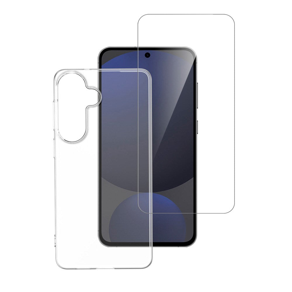 Samsung Galaxy S26 4smarts 360° Beskyttelsessæt m. Cover & Skærmbeskyttelsesglas - Gennemsigtig
