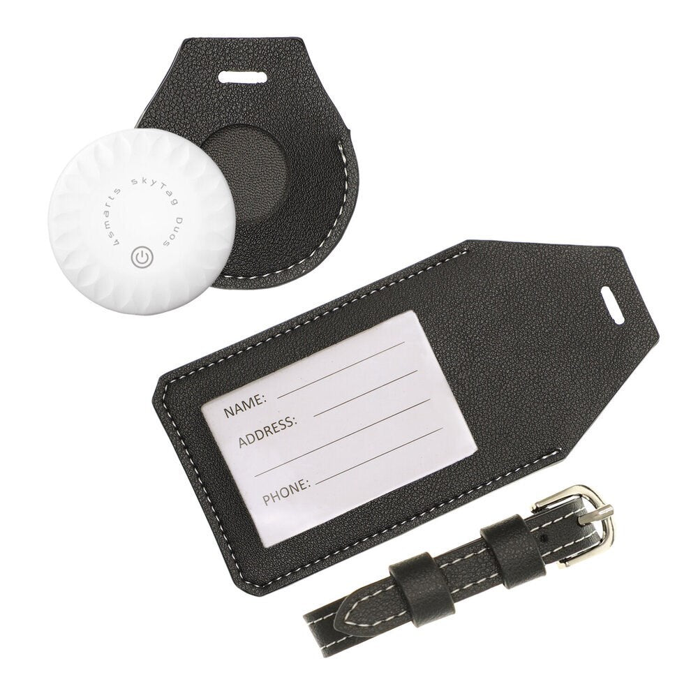 4smarts SkyTag GPS Tracker inkl. Bagagemærke - Apple Find My & Android Find Hub - Hvid / Sort