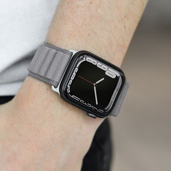 Apple Watch (38/40/SE/41/42mm) Vonmählen Action Loop Nylon Rem - Grå