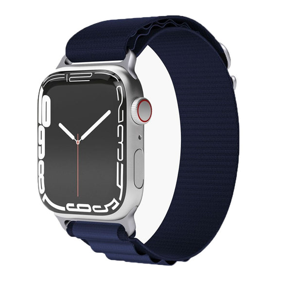 Apple Watch (38/40/SE/41/42mm) Vonmählen Action Loop Nylon Rem - Blå