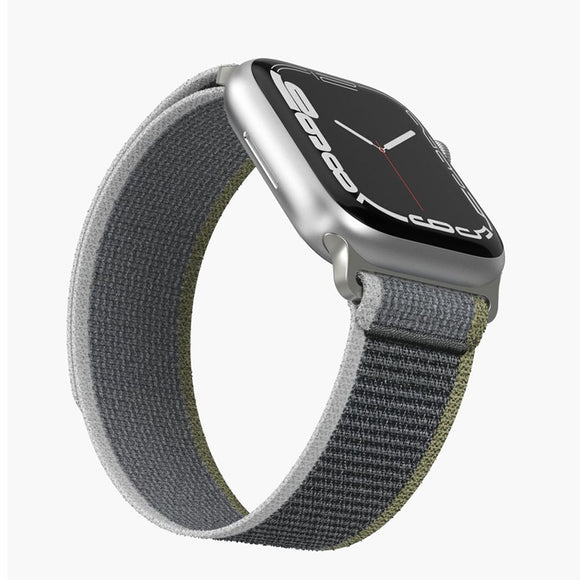 Apple Watch (38/40/SE/41/42mm) Vonmählen Trekking Loop Nylon Rem - Grå / Grøn