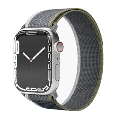 Apple Watch (38/40/SE/41/42mm) Vonmählen Trekking Loop Nylon Rem - Grå / Grøn
