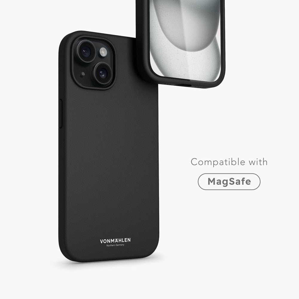 Vonmählen iPhone 15 Plus Eco Silikone Cover - MagSafe Kompatibel - Sort