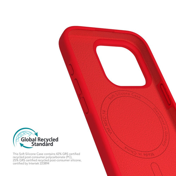 Vonmählen iPhone 16 Pro Eco Silikone Cover - MagSafe Kompatibel - Firecracker