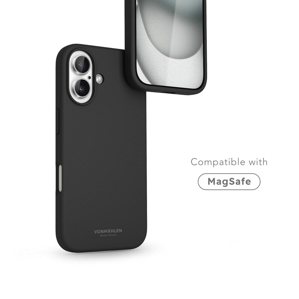 Vonmählen iPhone 16 Eco Silikone Cover - MagSafe Kompatibel - Sort