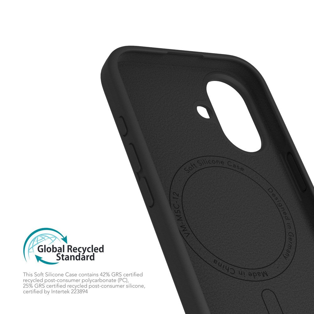 Vonmählen iPhone 16 Eco Silikone Cover - MagSafe Kompatibel - Sort