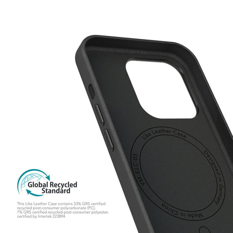 Vonmählen iPhone 16 Pro Max Like Leather Cover - MagSafe Kompatibel - Black