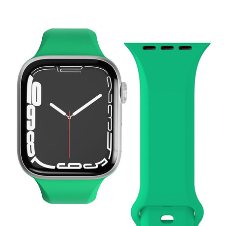 Apple Watch (42/44/SE/45/46/49mm) Vonmählen Classic Band 2 Genanvendt Silikone Rem - Grøn
