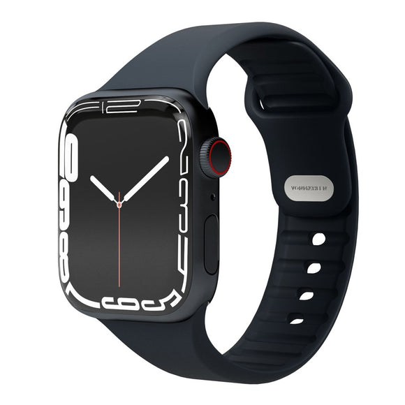 Apple Watch (42/44/SE/45/46/49mm) Vonmählen Classic Band 2 Genanvendt Silikone Rem - Mørkeblå