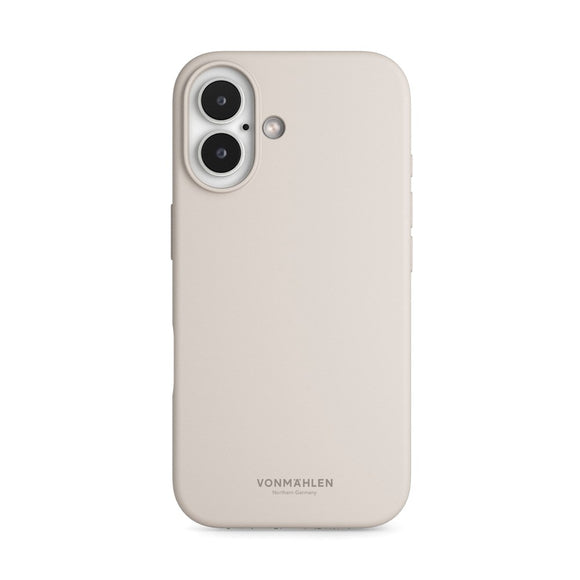 Vonmählen iPhone 16 Eco Silikone Cover - MagSafe Kompatibel - Cream