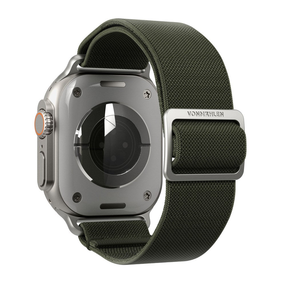 Apple Watch (42/44/SE/45/46/49mm) Vonmählen Classic Nylon Loop Rem - Olive