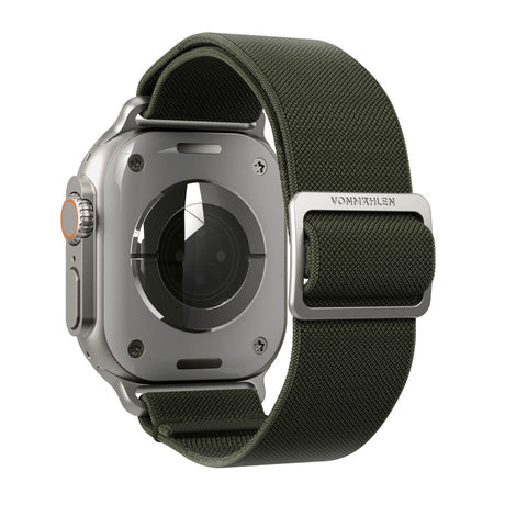 Apple Watch (42/44/SE/45/46/49mm) Vonmählen Classic Nylon Loop Rem - Olive