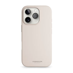 Vonmählen iPhone 16 Pro Eco Silikone Cover - MagSafe Kompatibel - Cream