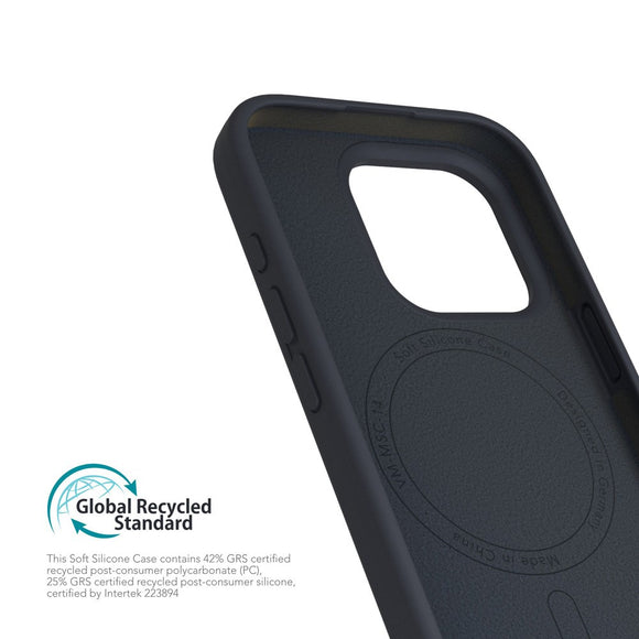 Vonmählen iPhone 16 Pro Eco Silikone Cover - MagSafe Kompatibel - Navy