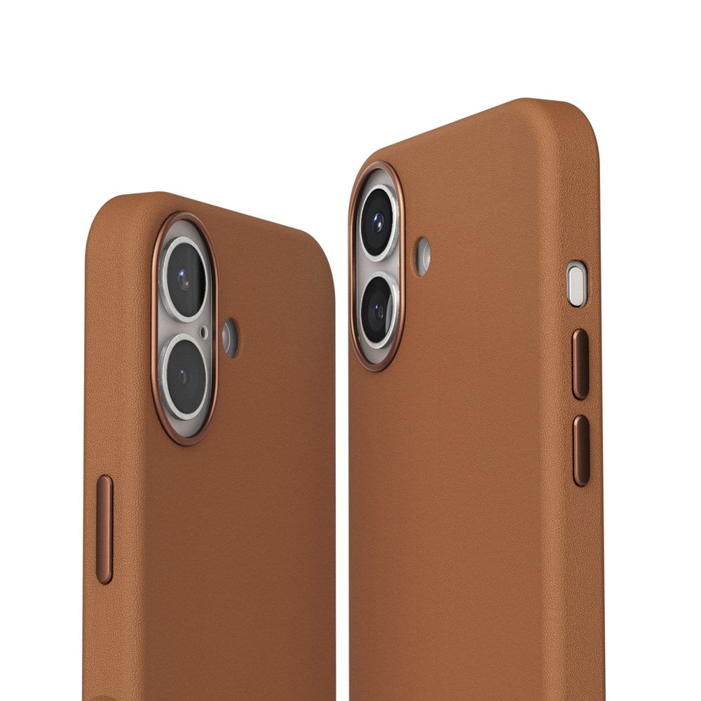 Vonmählen iPhone 16 Like Leather Cover - MagSafe Kompatibel - Brown