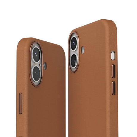 Vonmählen iPhone 16 Like Leather Cover - MagSafe Kompatibel - Brown