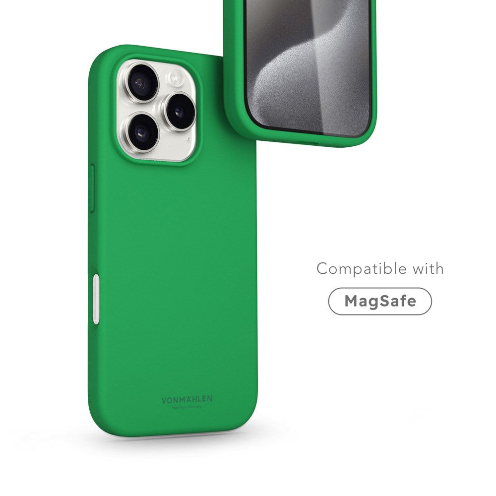 Vonmählen iPhone 16 Pro Eco Silikone Cover - MagSafe Kompatibel - Green Haven