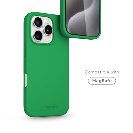 Vonmählen iPhone 16 Pro Eco Silikone Cover - MagSafe Kompatibel - Green Haven