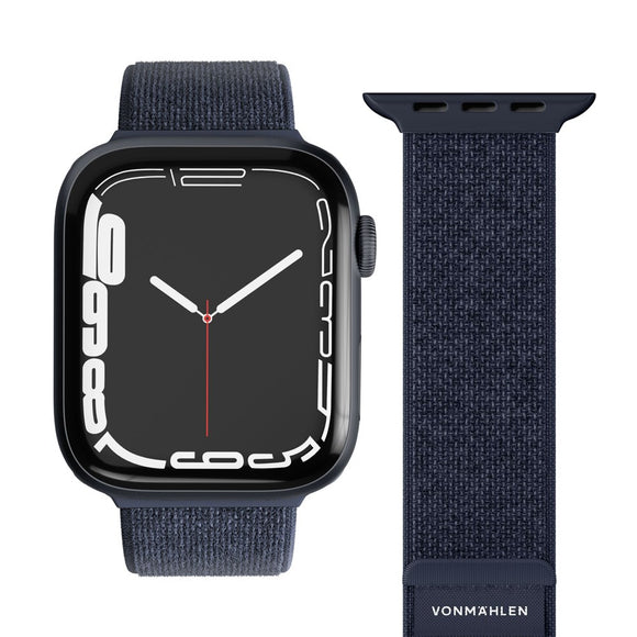 Apple Watch (42/44/45/46/SE/49mm) Vonmählen Fitness Loop 2 Nylon Rem - Blå