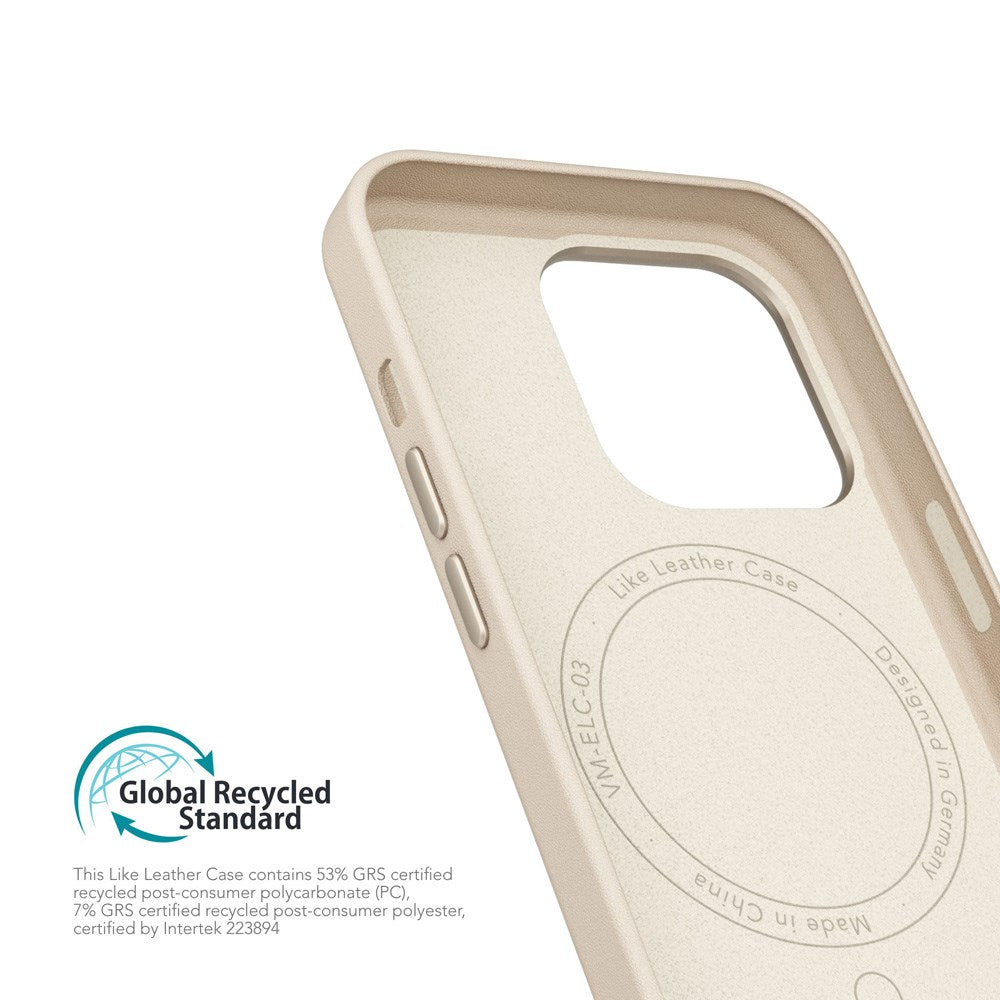 Vonmählen iPhone 16 Pro Max Like Leather Cover - MagSafe Kompatibel - Cream