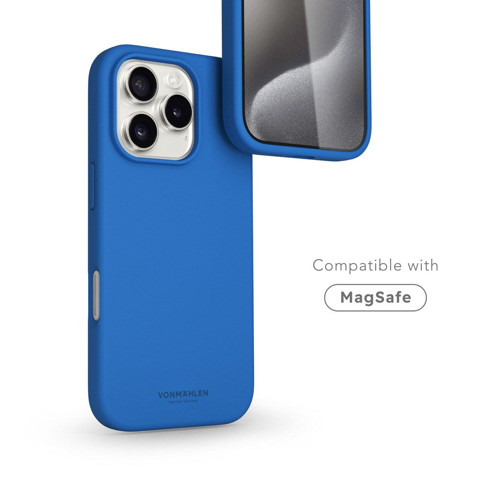 Vonmählen iPhone 16 Pro Eco Silikone Cover - MagSafe Kompatibel - Sky Captain