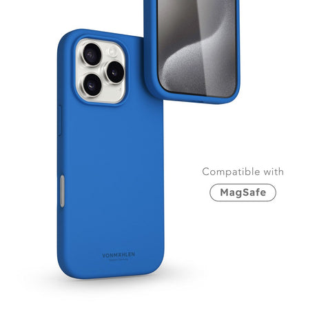 Vonmählen iPhone 16 Pro Eco Silikone Cover - MagSafe Kompatibel - Sky Captain