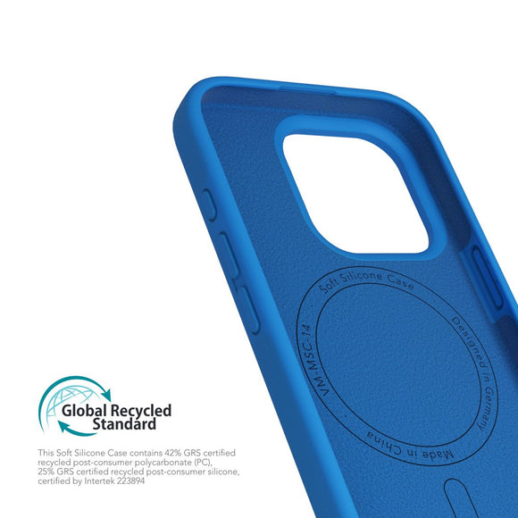 Vonmählen iPhone 16 Pro Eco Silikone Cover - MagSafe Kompatibel - Sky Captain