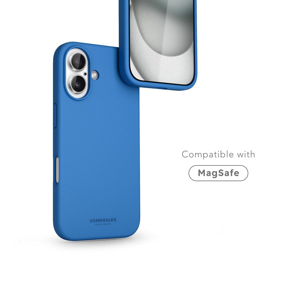 Vonmählen iPhone 16 Eco Silikone Cover - MagSafe Kompatibel - Sky Captain
