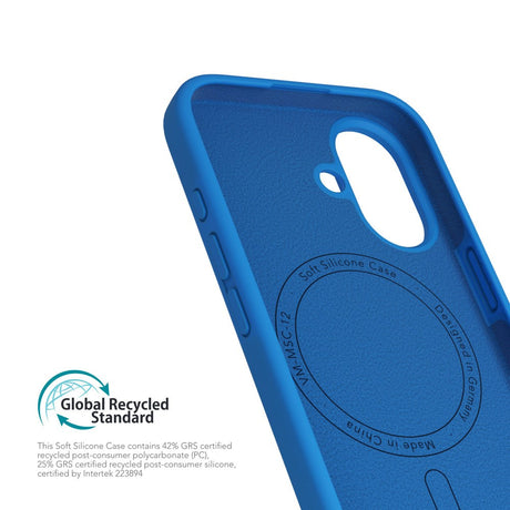 Vonmählen iPhone 16 Eco Silikone Cover - MagSafe Kompatibel - Sky Captain