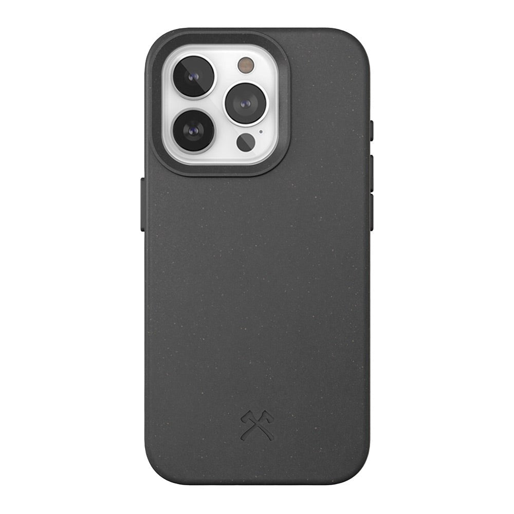 iPhone 15 Pro Woodcessories Bio Cover - 100% Plantebaseret - MagSafe Kompatibel - Sort