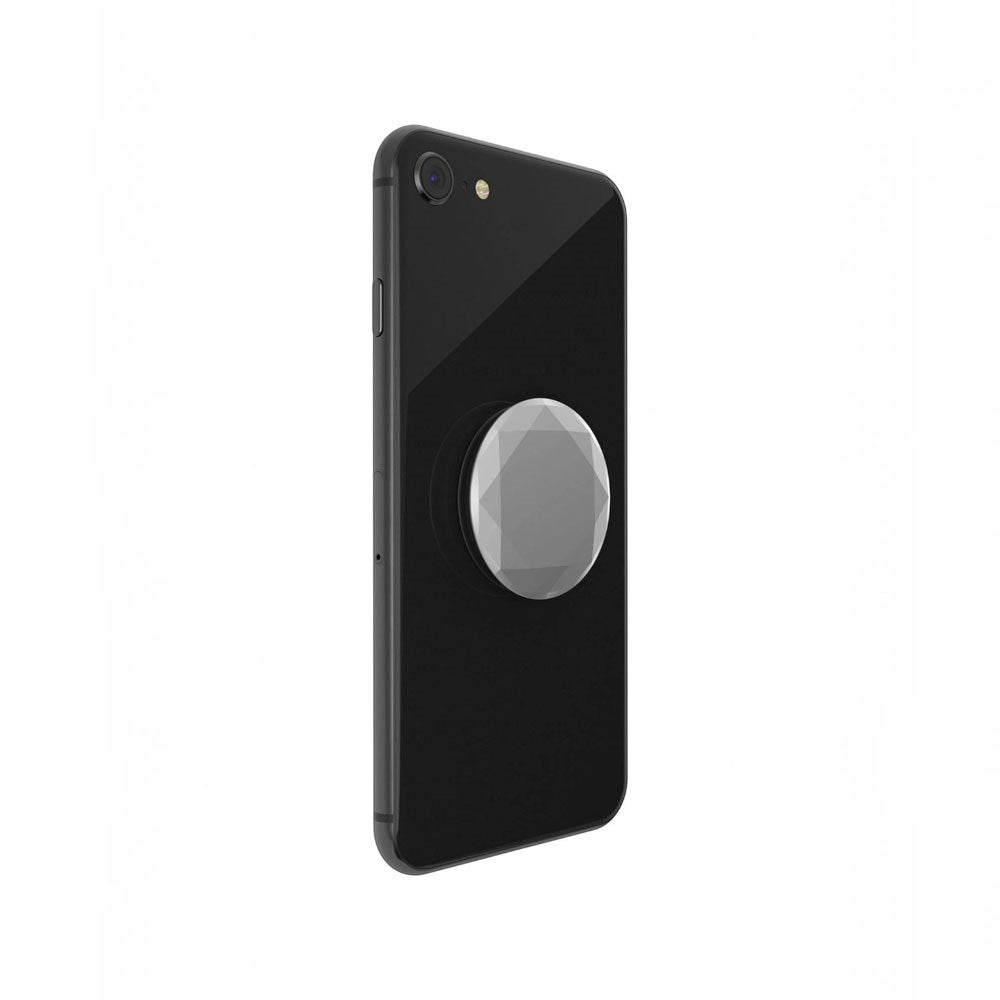POPSOCKETS PopGrip Aftageligt Greb m. Standerfunktion - Metallic Diamond Silver