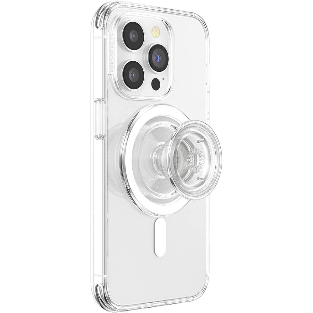 POPSOCKETS PopGrip Clear MagSafe Aftageligt Greb m. Standerfunktion