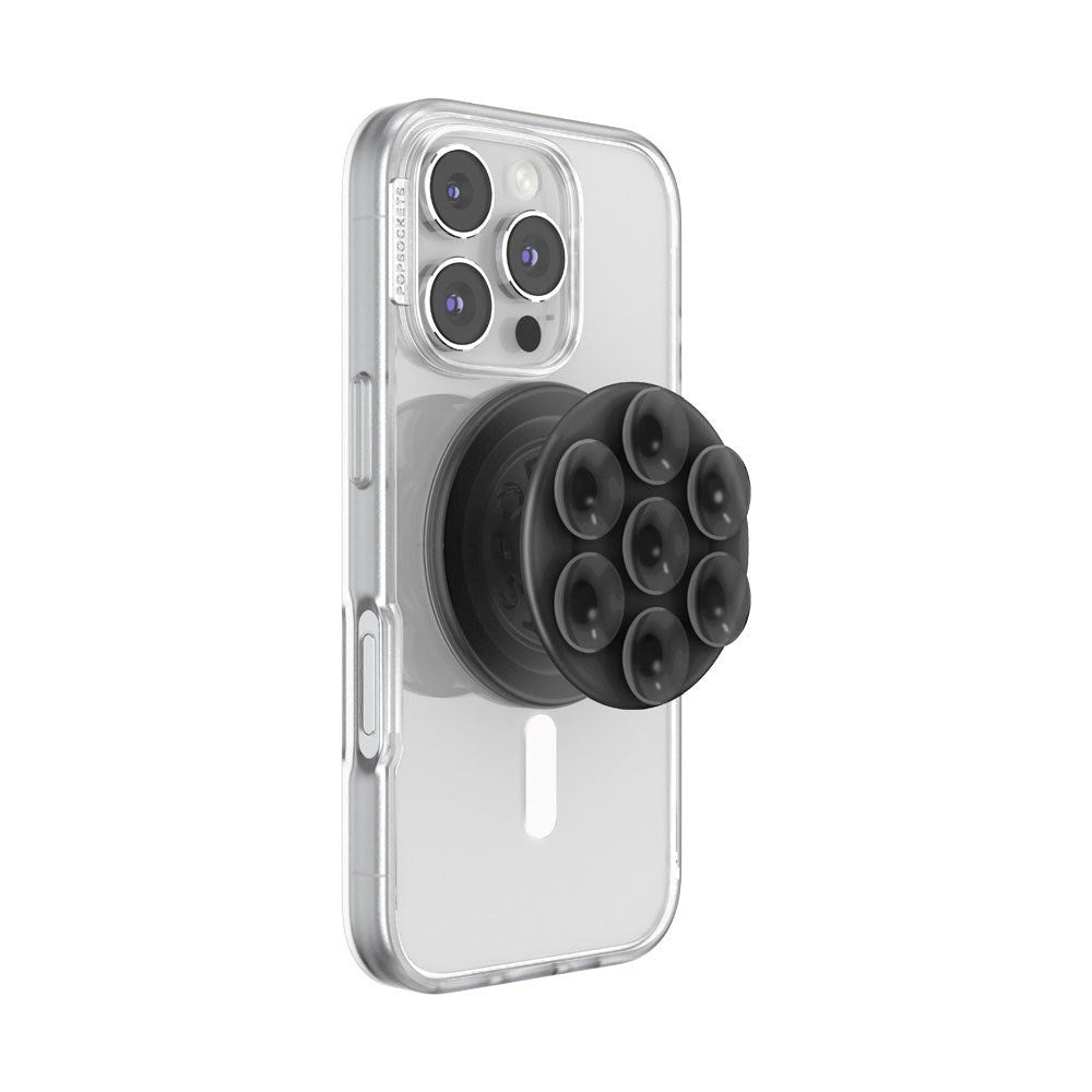 POPSOCKETS PopGrip Translucent Black MagSafe Aftageligt Greb m. Sugekopper