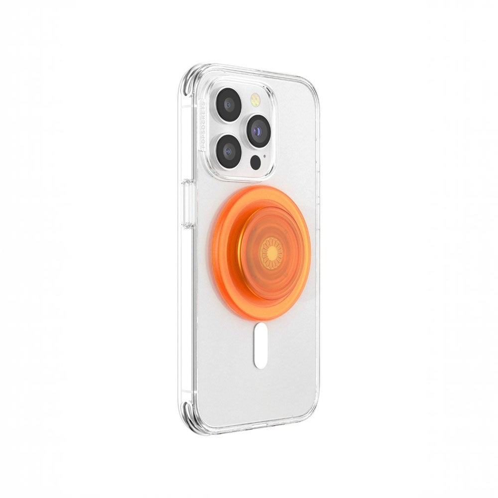 POPSOCKETS PopGrip MagSafe - Aftageligt Greb m. Standerfunktion - Orange Zest