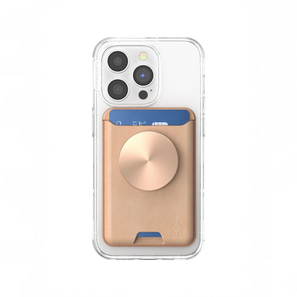 POPSOCKETS PopWallet Kortholder - MagSafe Kompatibel - Guld