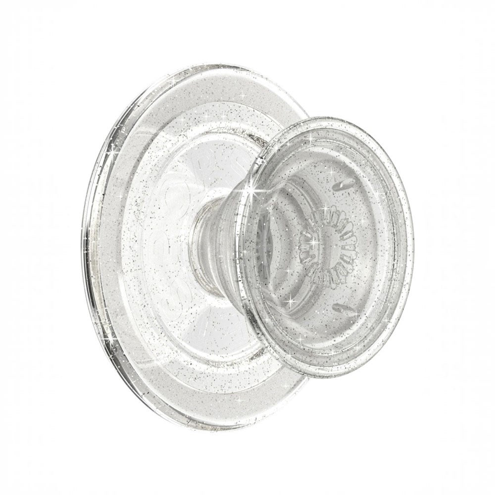 POPSOCKETS PopGrip MagSafe - Aftageligt Greb m. Standerfunktion - Clear Glitter