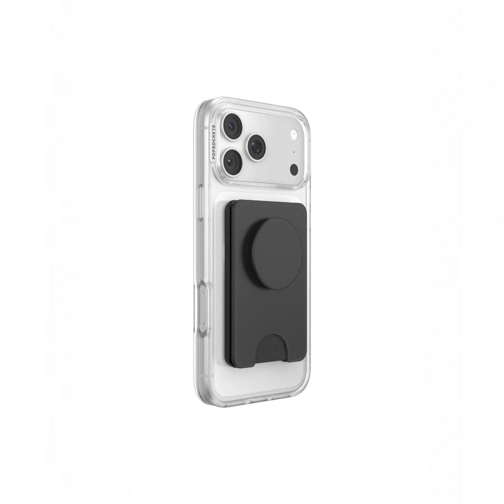 POPSOCKETS PopWallet Kickout Kortholder - MagSafe Kompatibel - Sort